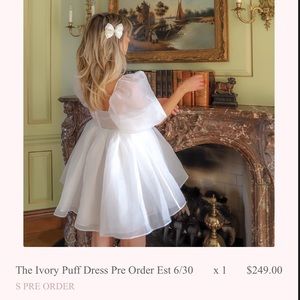 selkie ivory puff dress